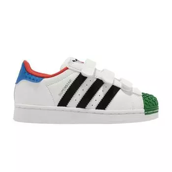 Детские кроссовки adidas LEGO x Superstar CF J White Yellow Green Cloud-White Core-Black Equipment-Yellow H03964 34