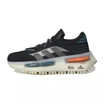 Детские кроссовки adidas NMD_S1 J Black Teal Orange Core-Black Grey-Five Off-White GW2186 36
