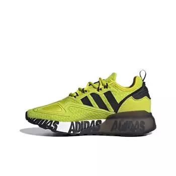 детские кроссовки adidas originals ZX 2K Boost J Bold Logo Graphic - Acid Yellow FY2638