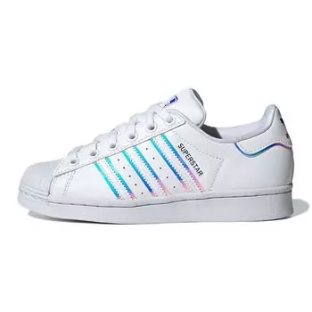 Детские кроссовки adidas Superstar Big Kid Iridescent White Cloud-White Core-Black GV8899 39