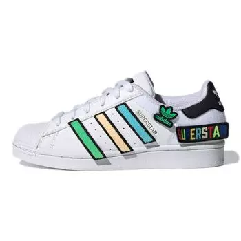 Детские кроссовки adidas Superstar J Patches White Cloud-White Core-Black Q47342 35