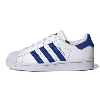 Детские кроссовки adidas Superstar J White Royal Blue Cloud-White GV7951 37