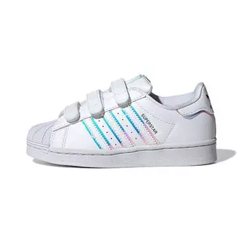 Детские кроссовки adidas Superstar Little Kid Iridescent White Cloud-White Core-Black GV8903 28