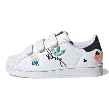 Детские кроссовки adidas Superstar Pure Little Kid Self Love White Cloud-White Core-Black H00778 31