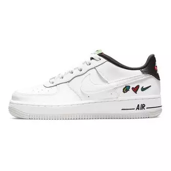Детские кроссовки Air Force 1 07 LV8 3 GS Peace Love Nike Белый Университет-Красный Университет-Золото DM8154-100 35.5