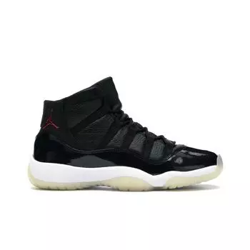 Детские кроссовки Air Jordan 11 GS 72-10 Black Black-Varsity-Red 378038-002