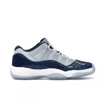 Детские кроссовки Air Jordan 11 Retro Low BG Georgetown Grey Grey-Mist White-Midnight-Navy 528896-007