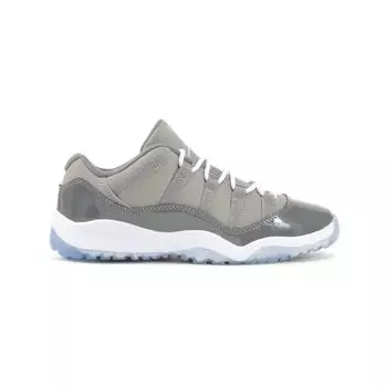 Детские кроссовки Air Jordan 11 Retro Low BP Cool Grey Medium-Grey White-Gunsmoke 505835-003
