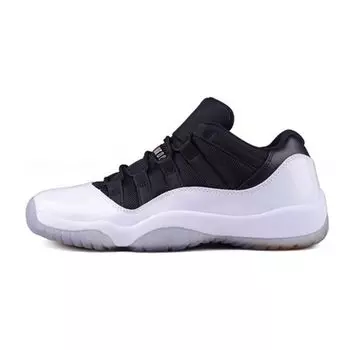 Детские кроссовки Air Jordan 11 Retro Low GS Tuxedo Белый Черный-Настоящий-Красный 528896-110