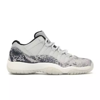 Детские кроссовки Air Jordan 11 Retro Low GS Light Bone Snakeskin Grey Light-Bone-Black-Smoke-Grey CD6847-002