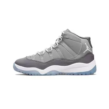 Детские кроссовки Air Jordan 11 Retro PS Cool Grey 2021 Medium-Grey White 378039-005 29.5