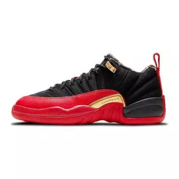 Детские кроссовки Air Jordan 12 Low SE GS Super Bowl черный металлик-золотой университетский красный DH9695-001 40