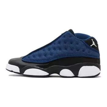 Детские кроссовки Air Jordan 13 Retro Low GS Brave Blue 2017 Metallic-Silver Black 310811-407