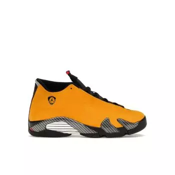 Детские кроссовки Air Jordan 14 Retro GS Reverse Ferrari золотистый университет-золотой черный BV1218-706