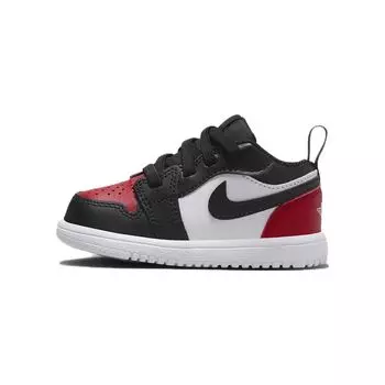 Детские кроссовки Air Jordan 1 Low ALT TD Bred Toe 2.0 Белый Varsity-Красный Черный DR9747-161 23.5