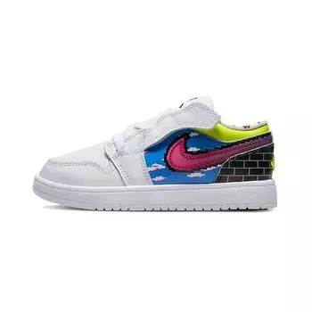 Детские кроссовки Air Jordan 1 Low ALT PS Old School Gaming White Black Lemon-Venom DM8970-114 28