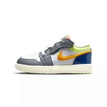 Детские кроссовки Air Jordan 1 Low ALT PS Hoops Разноцветные Белый Кокосовое Молоко FB1836-181 35