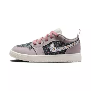 Детские кроссовки Air Jordan 1 Low ALT SE PS с цветочным принтом фиолетовый платиново-фиолетовый антрацит FJ3446-001 28