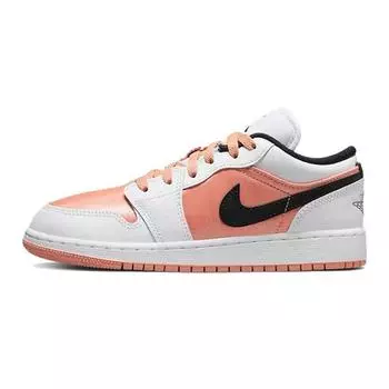 Детские кроссовки Air Jordan 1 Low GS Light Madder Root Розовый Белый Черный DM8960-801
