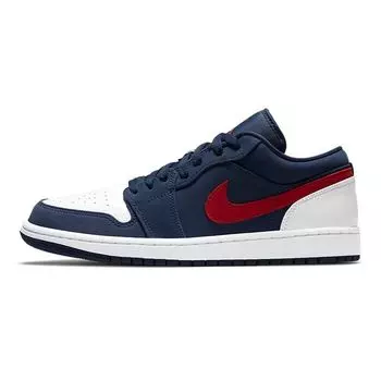 Детские кроссовки Air Jordan 1 Low GS USA Blue Midnight-Navy White CV9844-400 35.5