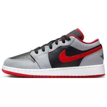 Детские кроссовки Air Jordan 1 Low GS Cement Fire Red Grey Black Cement-Grey 553560-060 36