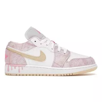 Детские кроссовки Air Jordan 1 Low GS Strawberry Ice Cream Розовый Arctic-Punch Pale-Vanilla CW7104-601 40