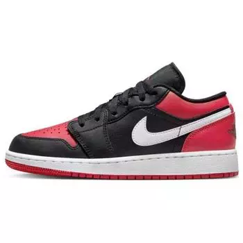 Детские кроссовки Air Jordan 1 Low GS Alternate Bred Toe Black White Gym-Red 553560-066 39