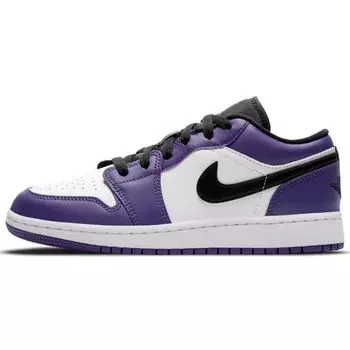 Детские кроссовки Air Jordan 1 Low GS Court Purple Black White 553560-500