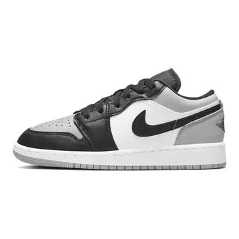 Детские кроссовки Air Jordan 1 Low GS Light Smoke Grey Black White 553560-052 36