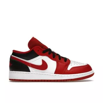 Детские кроссовки Air Jordan 1 Low GS Reverse Black Toe Red White Gym-Red 553560-163 38.5