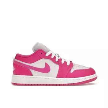 Детские кроссовки Air Jordan 1 Low GS Fire Pink White Iris-Whisper FV8486-600 38