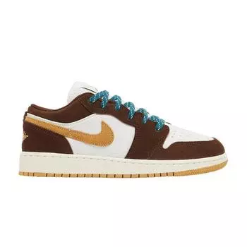 Детские кроссовки Air Jordan 1 Low GS Cacao Wow Brown Twine Sail FB2216-200 36