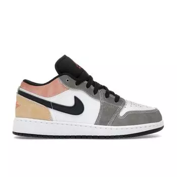 Детские кроссовки Air Jordan 1 Low SE GS Flight Club Белый Черный Magic-Ember DX4374-008 39