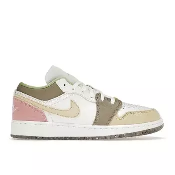 Детские кроссовки Air Jordan 1 Low SE GS Pastel Grind White Vivid-Green DJ0341-100 40