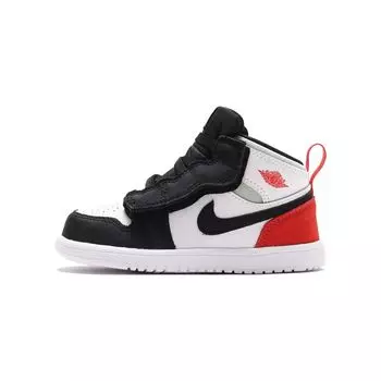 Детские кроссовки Air Jordan 1 Mid ALT TD Red Black Toe White Track-Red Igloo AR6352-100