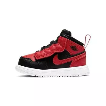 Детские кроссовки Air Jordan 1 Mid ALT TD Banned красные, черные, белые AR6352-074