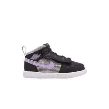 Детские кроссовки Air Jordan 1 Mid ALT SE TD Houndstooth Black White Metallic-Silver DO2492-015 25