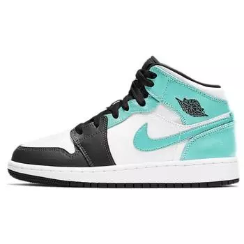 Детские кроссовки Air Jordan 1 Mid GS Tropical Twist Зеленый Белый Черный 554725-132 35.5