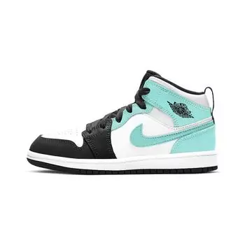Детские кроссовки Air Jordan 1 Mid PS Tropical Twist Teal White Black 640734-132 35