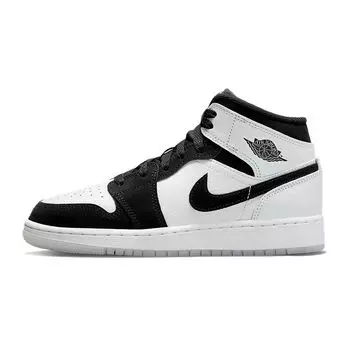 Детские кроссовки Air Jordan 1 Mid SE GS Diamond Белый Черный Многоцветный DN4321-100 40