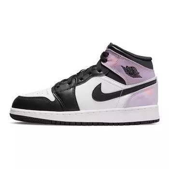 Детские кроссовки Air Jordan 1 Mid SE GS Zen Master White Black Amethyst-Wave DM6216-001 40