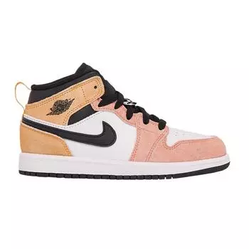 Детские кроссовки Air Jordan 1 Mid SE PS Flight Club Розовые солнечные часы Magic-Ember DX4367-800 35