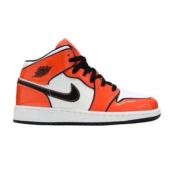 Детские кроссовки Air Jordan 1 Mid SE GS Turf Orange Black White BQ6931-802 36