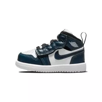 Детские кроссовки Air Jordan 1 Mid TD Armory Navy Blue Black White AR6352-411 25