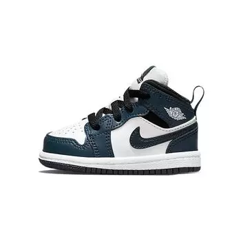 Детские кроссовки Air Jordan 1 Mid TD Armory Navy Blue Black White 640735-411 19.5