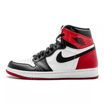 Детские кроссовки Air Jordan 1 Retro BG Black Toe 2016 Бело-белый черно-университетский-красный 575441-125