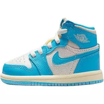 Детские кроссовки Air Jordan 1 Retro High OG TD UNC Reimagined Синие Темно-пудрово-синие Парусник FD1413-402 23.5