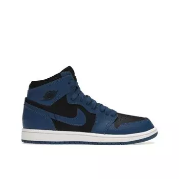 Детские кроссовки Air Jordan 1 Retro High OG PS Dark Marina Blue Black White AQ2664-404 28