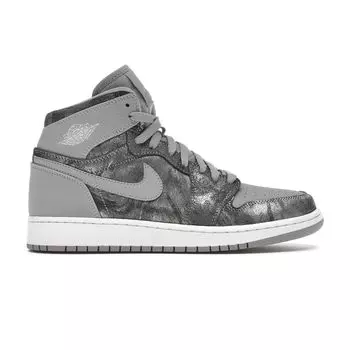 Детские кроссовки Air Jordan 1 Retro High GS All Star Серый Волк-Серый Металлик-Серебристый-Белый 819664-004