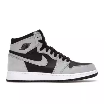 Детские кроссовки Air Jordan 1 Retro High OG GS Shadow 2.0 Серый Черный Светло-Дымчато-Серый 575441-035 36